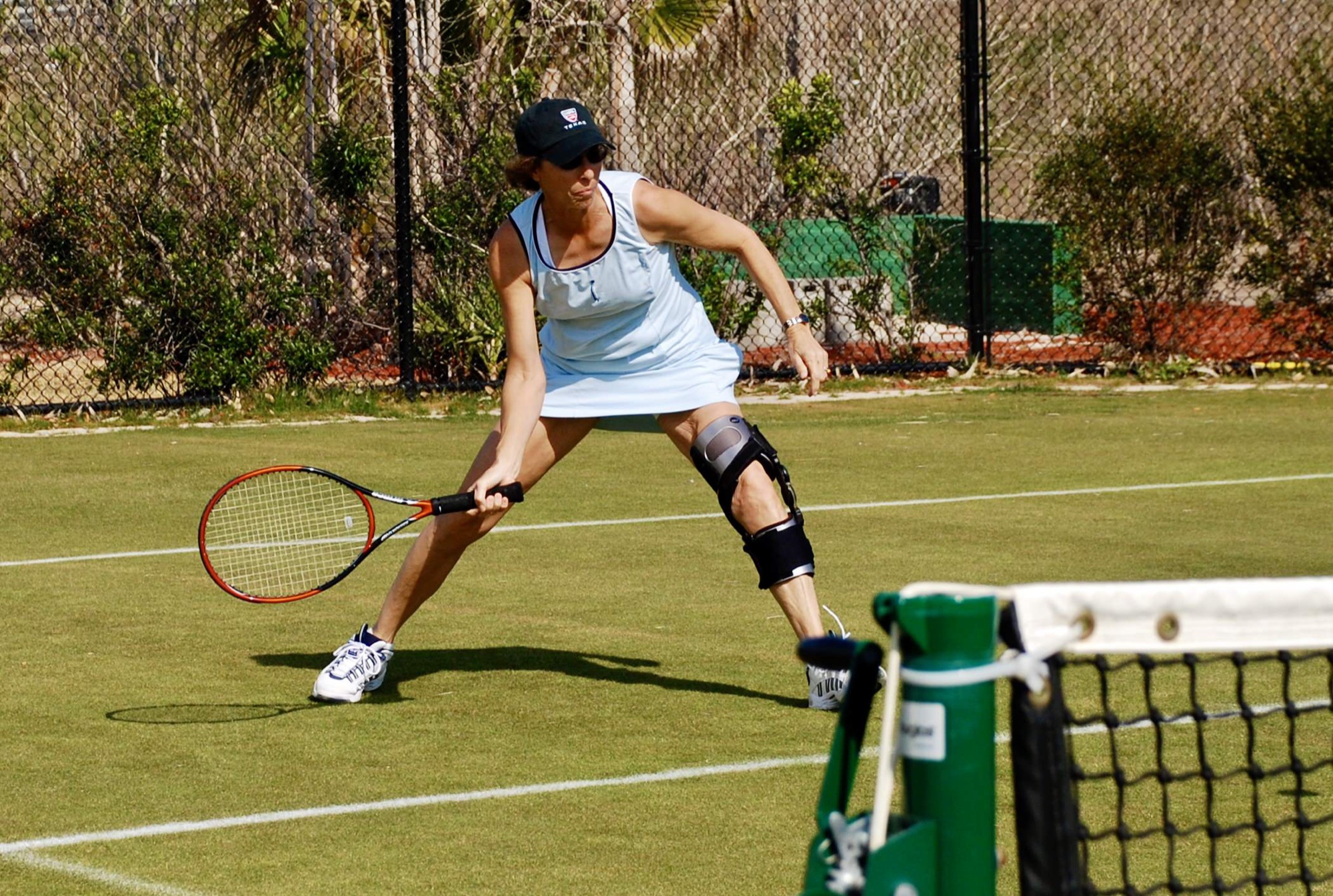 Stretching at the net